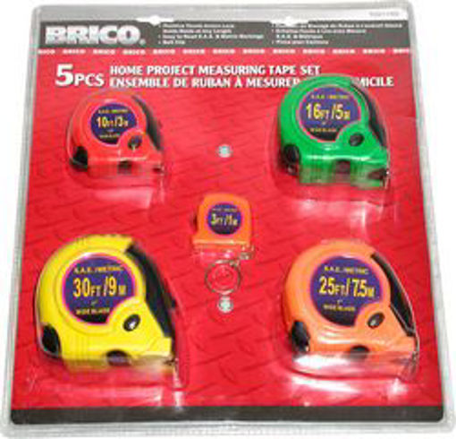 Picture of Tape Measure Set 5pc D/Blister - No: T001745