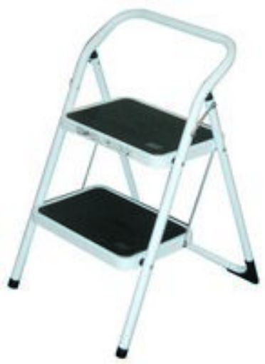 Picture of Step Ladder 2-Step Steel White - No: S011840