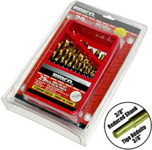 Picture of Drill Set 29pc HSS 3/8 Shank - No: D002706