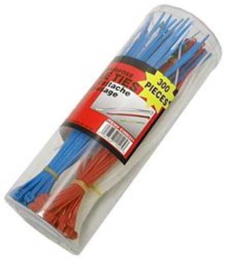Picture of Cable Ties 300pc 4",8" Canist - No: C000321