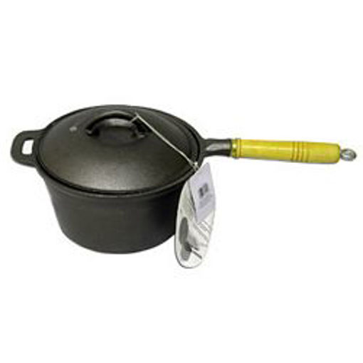 Picture of Cast Iron Sauce Pan 3Qt Wd Hdl - No: 064019