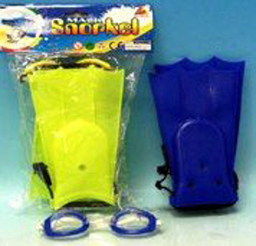 Picture of Goggles & 7.5" Fins In Bag - No: 28602
