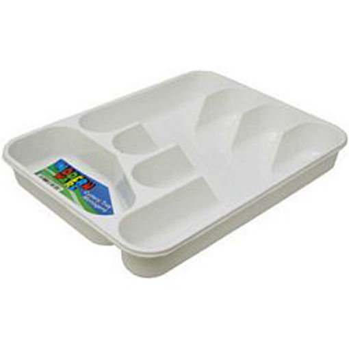 Picture of Tray Cutlery 5-Comp White - No: 071060