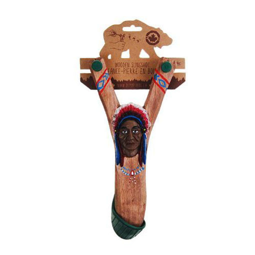 Picture of Slingshot 8" Wood, Indian Chief Blue - No 30650PKA