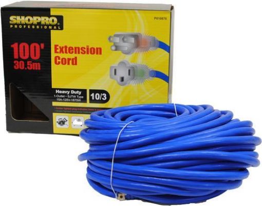 Picture of Power Extension Cord Sjtw 10/3 15A 100Ft - No P010878