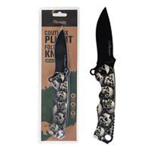 Picture of Knife Folding Grey Skulls - No 30610PKF