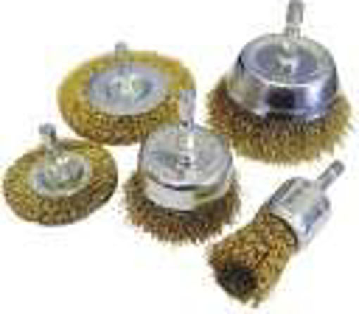 Picture of Brush 5Pc Set Brass Coat Wire - No 45202