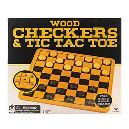 Picture of Checkers Wood/Tic Tac Toe - No 91047