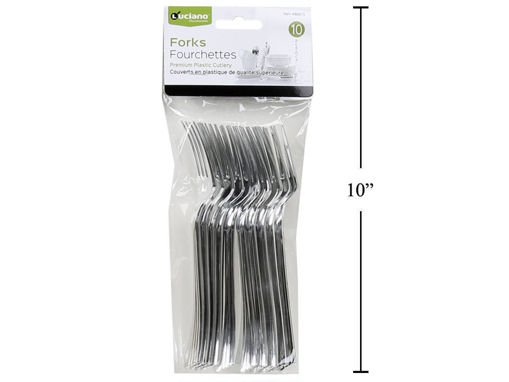 Picture of Luciano 10-Pc Plastic Plated Fork - No 80473