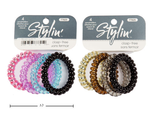Picture of Coil Hair Ties4Pk, Satylin - No 77825