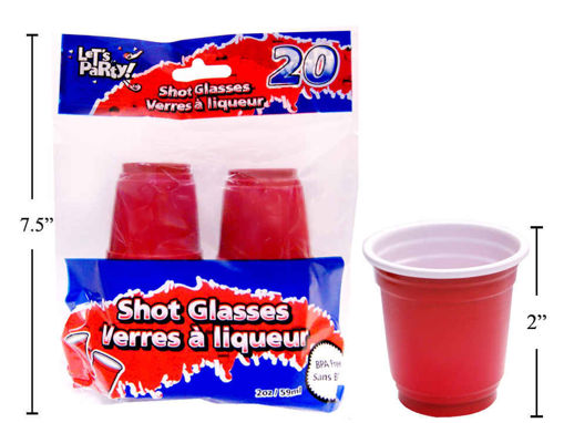 Picture of Shot Glass 20Pk Red Cup - No 45219