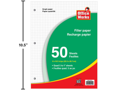 Picture of 50-Sheet 8X10.5in 1/5in Graph Paper - No 20419