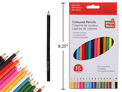 Picture of 16-Pc Colouring Pencils, Window Box - No 20532