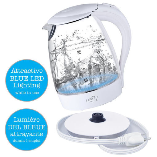 Picture of Kettle 1.7L Glass W/Led Base Wh - No AGK950