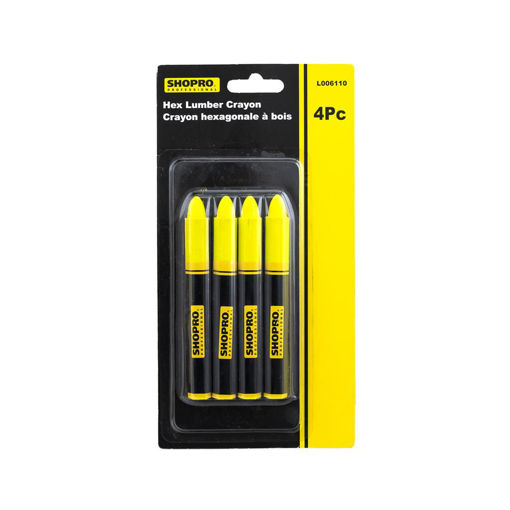 Picture of Lumber Crayon Yellow 4Pc Hex - No L006110