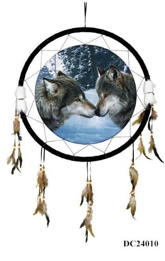 Picture of Dream Catcher 24in 2 Wolf Heads - No DC24010