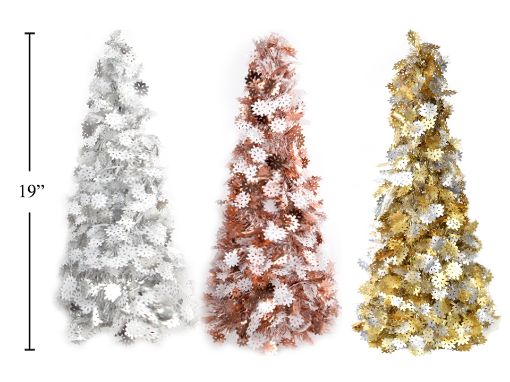 Picture of Deco Tinsel Tree 18ftft Metallic, 3Asst - No 34295