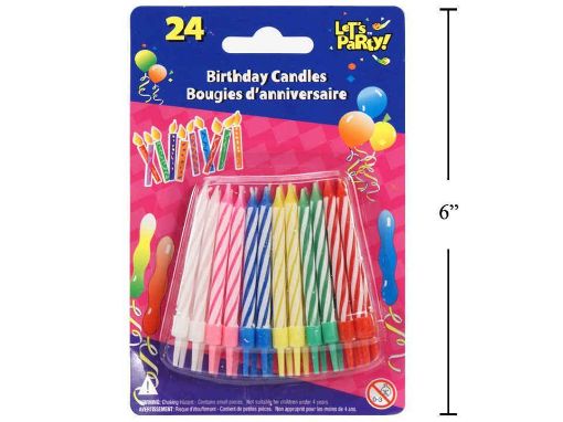 Picture of Birthday Candle 24Pk - No 45049