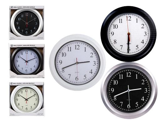 Picture of 11In Wall Clock, 3 Col Sweep - No HO81357-2