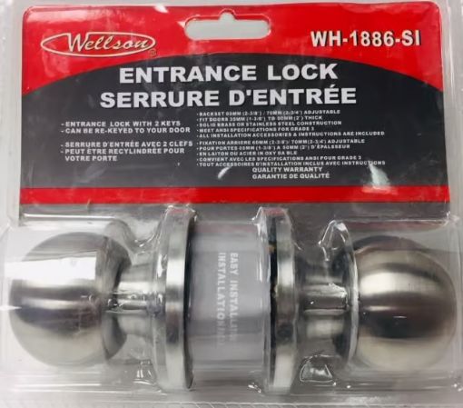 Picture of Lock Entrance  W-3 Keys Silver - No WH-1886A-SI