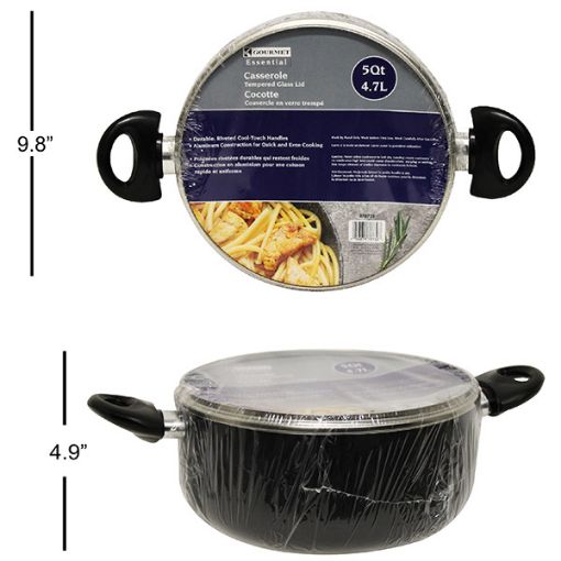 Picture of Casserole 5Qt Gls Lid Xylan Coating - No 078739