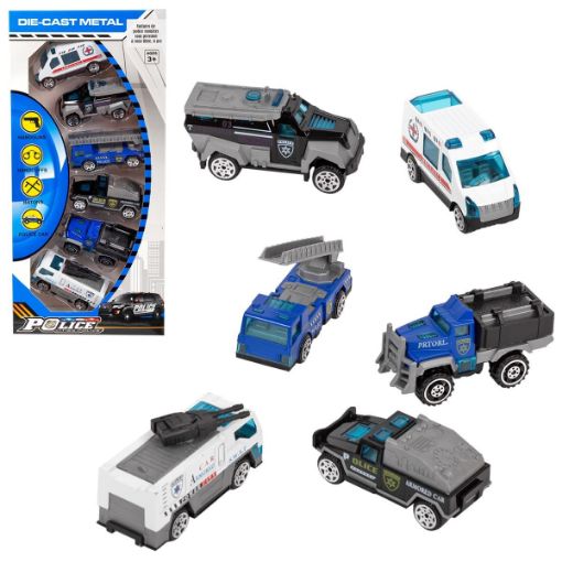 Picture of Diecast Police Cars 6Pk - No 01752