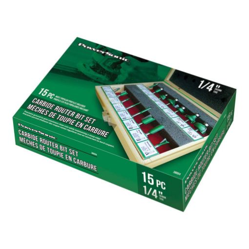 Picture of Bit Set 1-4in 15Pc Carbide Router - SKU: 38004