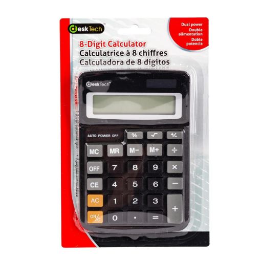Picture of Calculator 8-Digit Dual Power - SKU: 30826