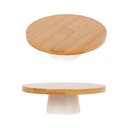 Picture of Bamboo-Ceramic Footed mini Plate - SKU: 56537