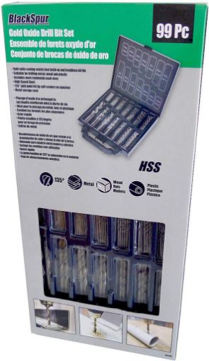 Picture of 99 Pc Gold Oxide Drill Bit Set - SKU: 36730