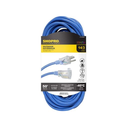 Picture of Power Ext Cord O-D 14-3 50Ft Hi-Vis - SKU: P010892BL