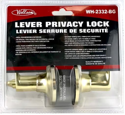Picture of Lock Deadbolt  W-3 Keys Gold - SKU: WH-2339-GO