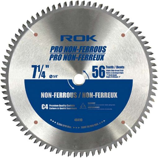 Picture of 7-1-4inX56T Non-Ferrous Metal Saw Blade - SKU: 40419