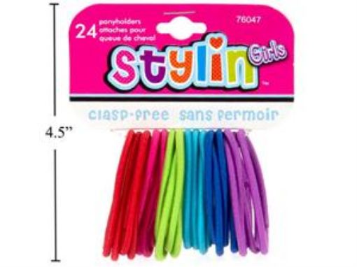 Picture of 24-Pc Twisted Ponyholders Color - SKU: 76047