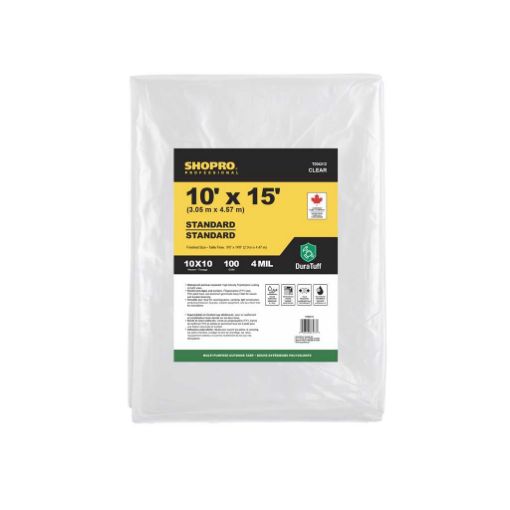 Picture of 4Ml 10X15ft Clear Duratuff Tarp - SKU: T004312