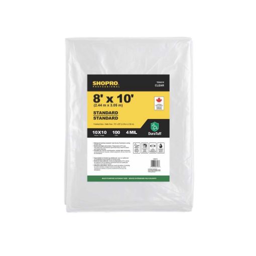 Picture of 4Ml 8X10ft Clear Duratuff Tarp - SKU: T004310