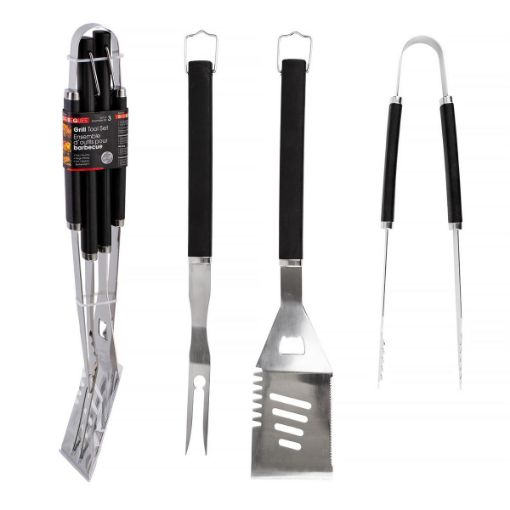 Picture of Bbq Set, Ss, Fork,Tongs, Spatula - SKU: 81485