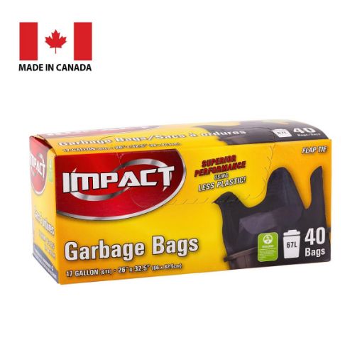 Picture of Garbage Bags 26X32.5In 40Pk Box - SKU: IMP00024