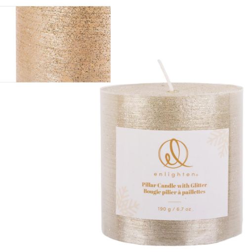 Picture of Candle Metallic Gold, 3X3in - SKU: 32269