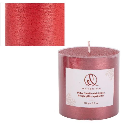 Picture of Candle Metallic Red, 3X3in - SKU: 32196
