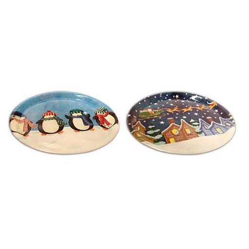 Picture of Xmas Serving round tray 14in - SKU: 32779