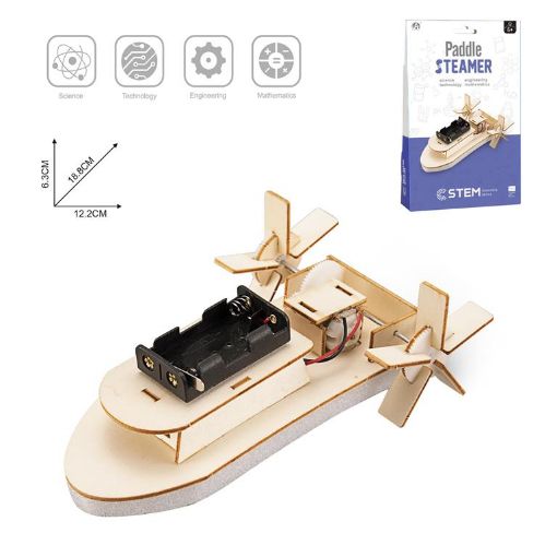 Picture of Stem Toy, Wooden Paddle Ship - SKU: 10670